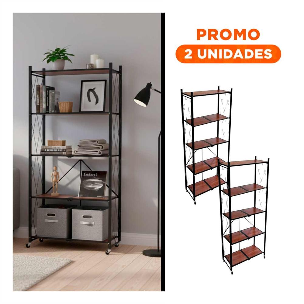 Pack2 Producto Plegable 5 Niveles con Ruedas para Organizar Casa