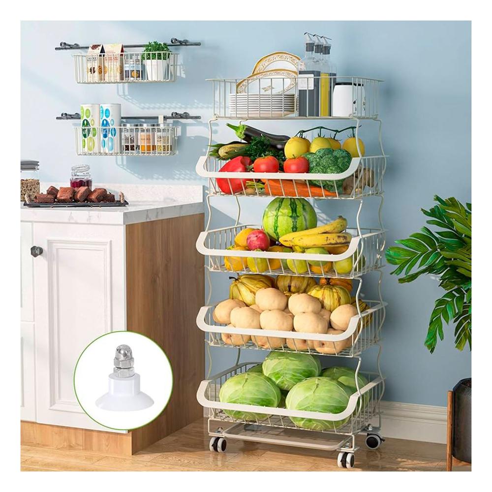 Contenedor multiuso 5 niveles para cocina acero blanco para guardar todo facil Y+Papel Regalo Contenedor multiuso 5 niveles para cocina acero blanco para guardar todo facil Y+Papel Regalo
