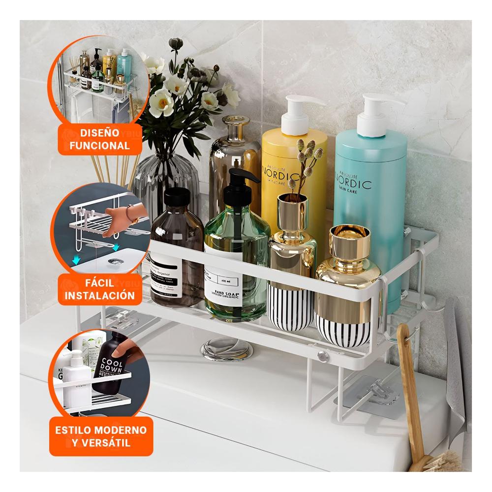 Repisa Resistente de Pared 32x14x16cm Blanco Orden Hogar Moderno Y+Post It