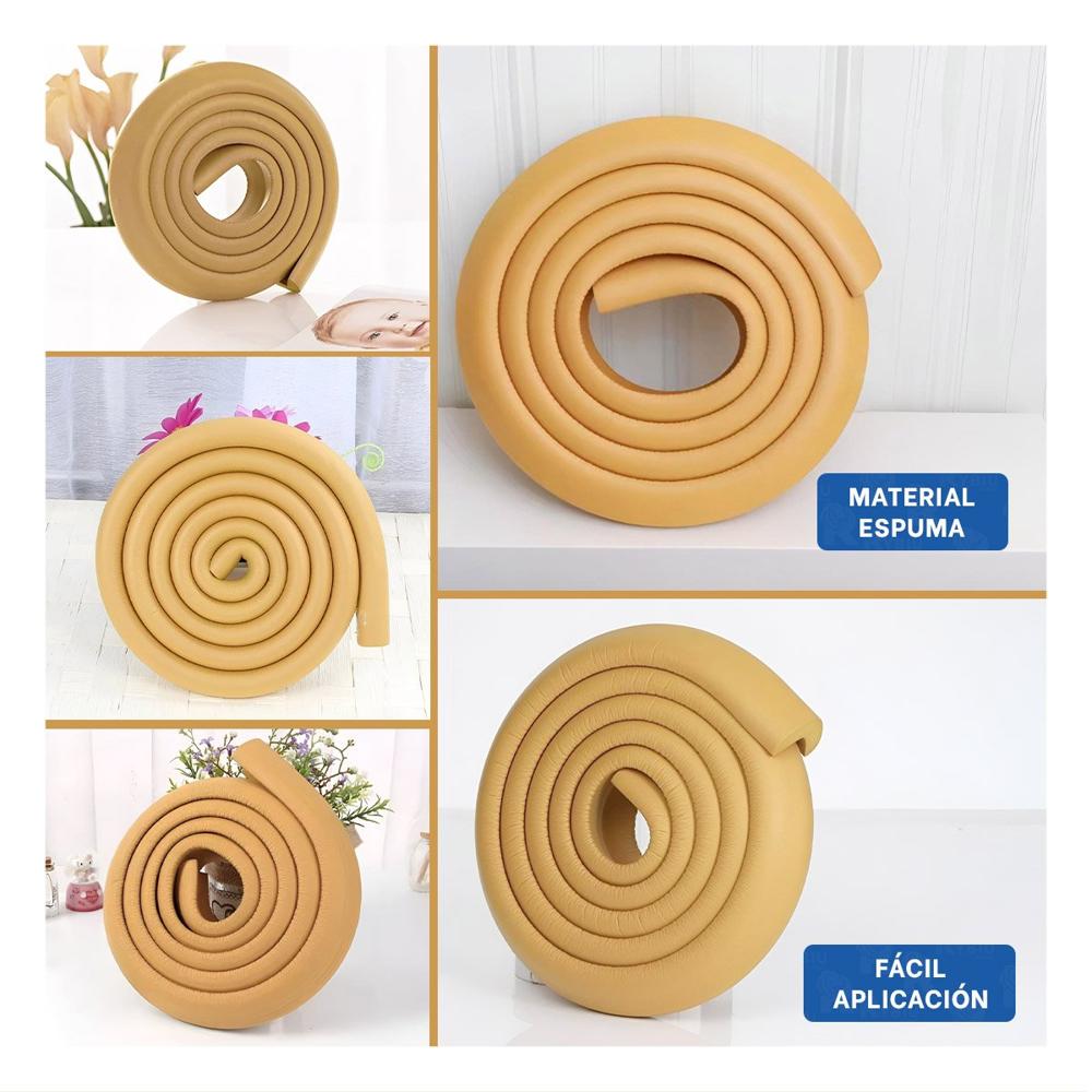 Guarda Esquina de Espuma para Bordes de Mesa y Muebles Seguridad Mostaza