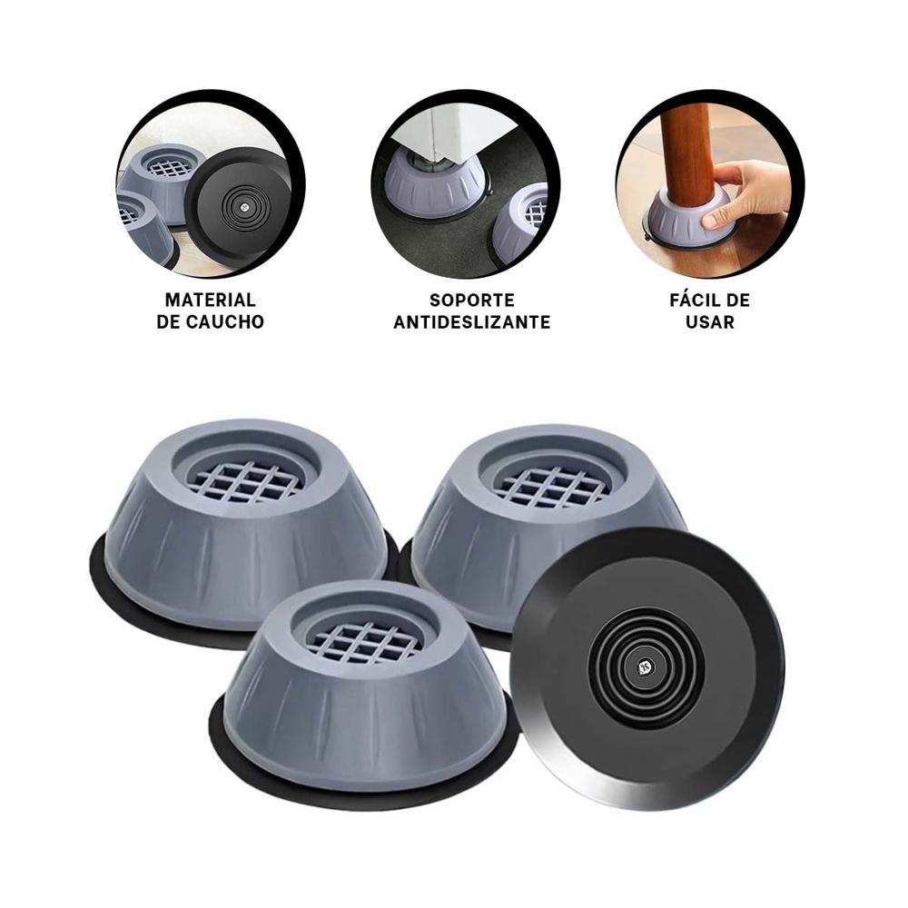 Apoyo de Base Antivibratorio y Antideslizante en Set de Cuatro Unidades Y+Ligas Regalo Apoyo de Base Antivibratorio y Antideslizante en Set de Cuatro Unidades Y+Ligas Regalo