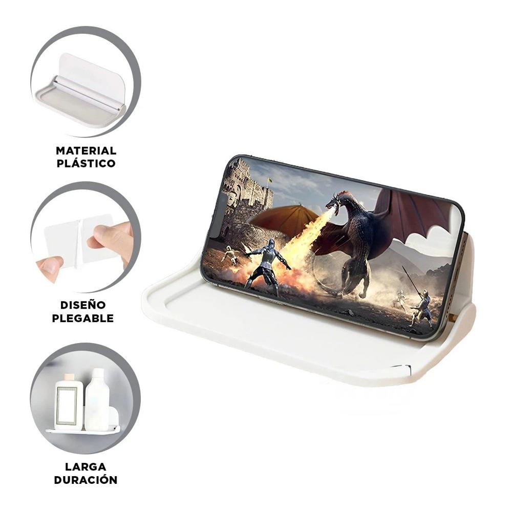 Estante Flotante para Pared con Funcion Plegable en Blanco Y+Ligas Regalo