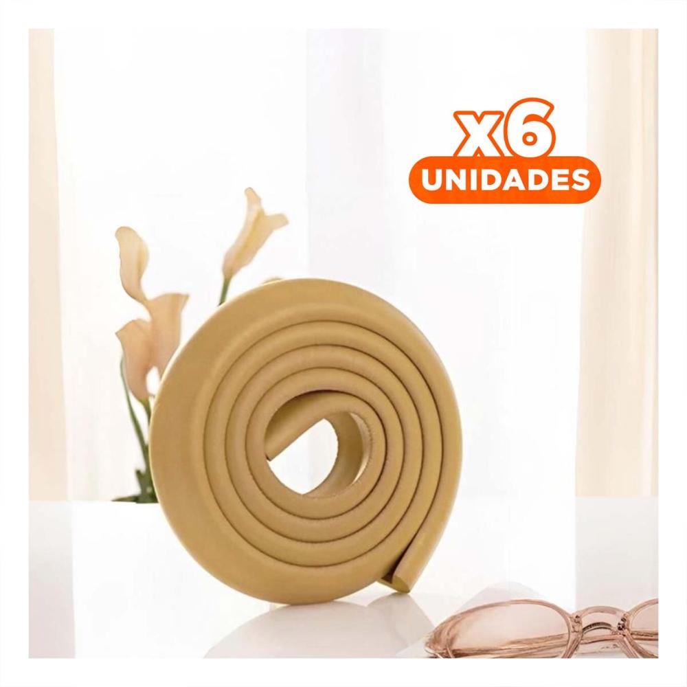 Pack6 Esquina Acolchada de Espuma Resistente para Bordes de Muebles Mostaza Y+Papel Regalo