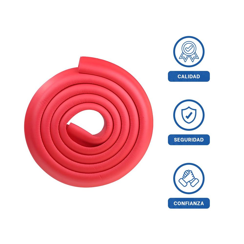 Guarda Esquina de Espuma Acolchada para Bordes de Mesa Cuidado en Casa Rojo Y+Ligas Regalo