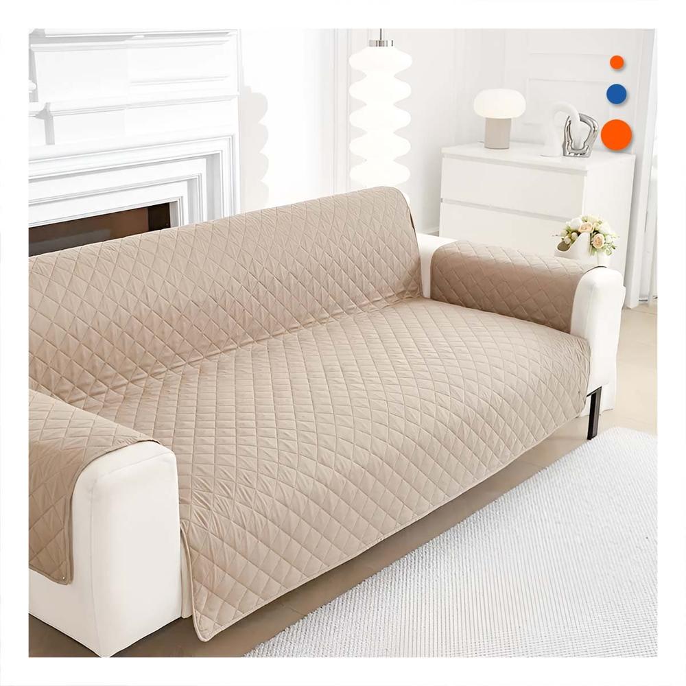 Cubierta para Sofa con Dimensiones 130x195cm en Beige de Uso Diario Y+Regalo Sticker