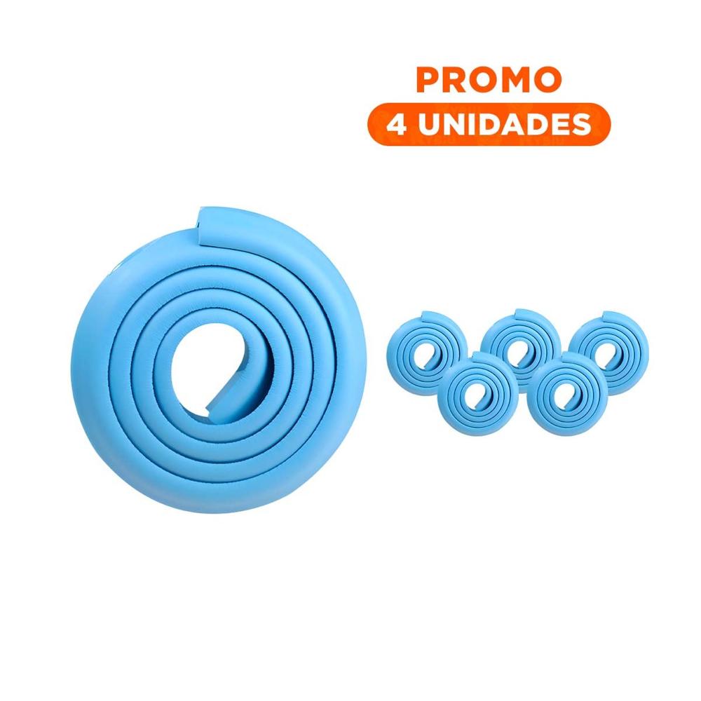 Pack4 Esquina Acolchada de Espuma Flexible para Bordes de Muebles Casa Azul Y+Regalo Sticker