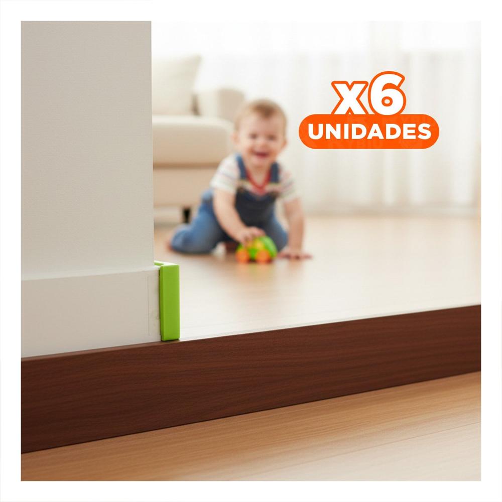 Pack6 Esquinero Protector de Espuma 2 Metros Verde Limon Seguridad Hogar Y+Regalo Sticker