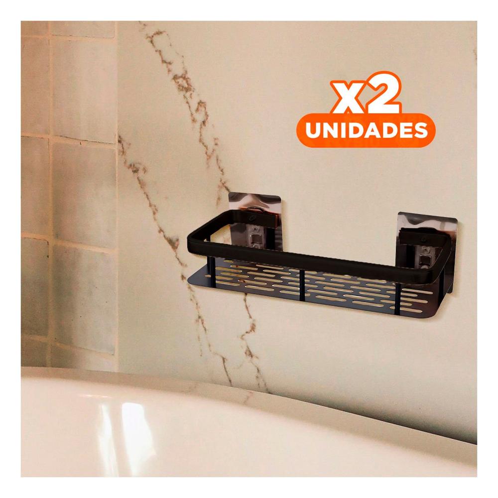 Pack2 Sistema Decorativo Flotante Negro 30x13cm para Orden Visual en Hogar Y+Papel Regalo