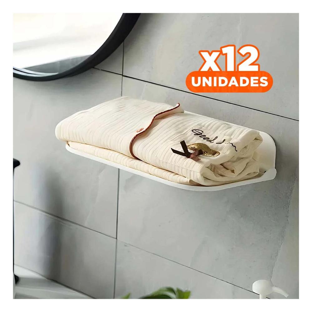 Pack12 Superficie para Pared Flotante con Sistema Plegable Blanco Y+Papel Regalo