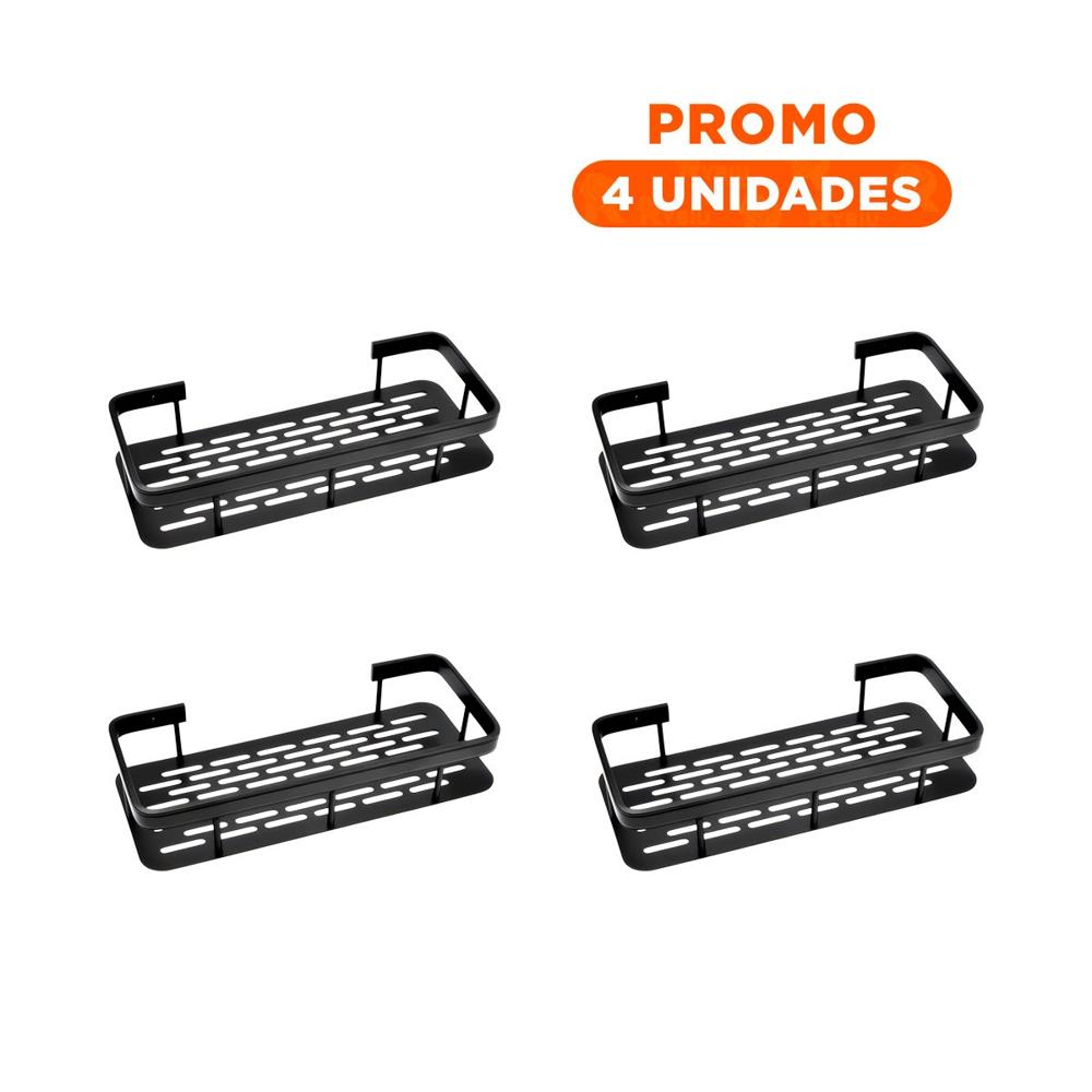 Pack4 Complemento Decorativo Flotante Negro 30x13cm para Espacios Funcionales Y+Regalo Sticker