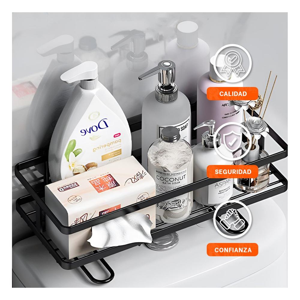 Repisa Compacta de Pared 32x14x16cm Negro Orden y Estilo Interior Y+Papel Regalo