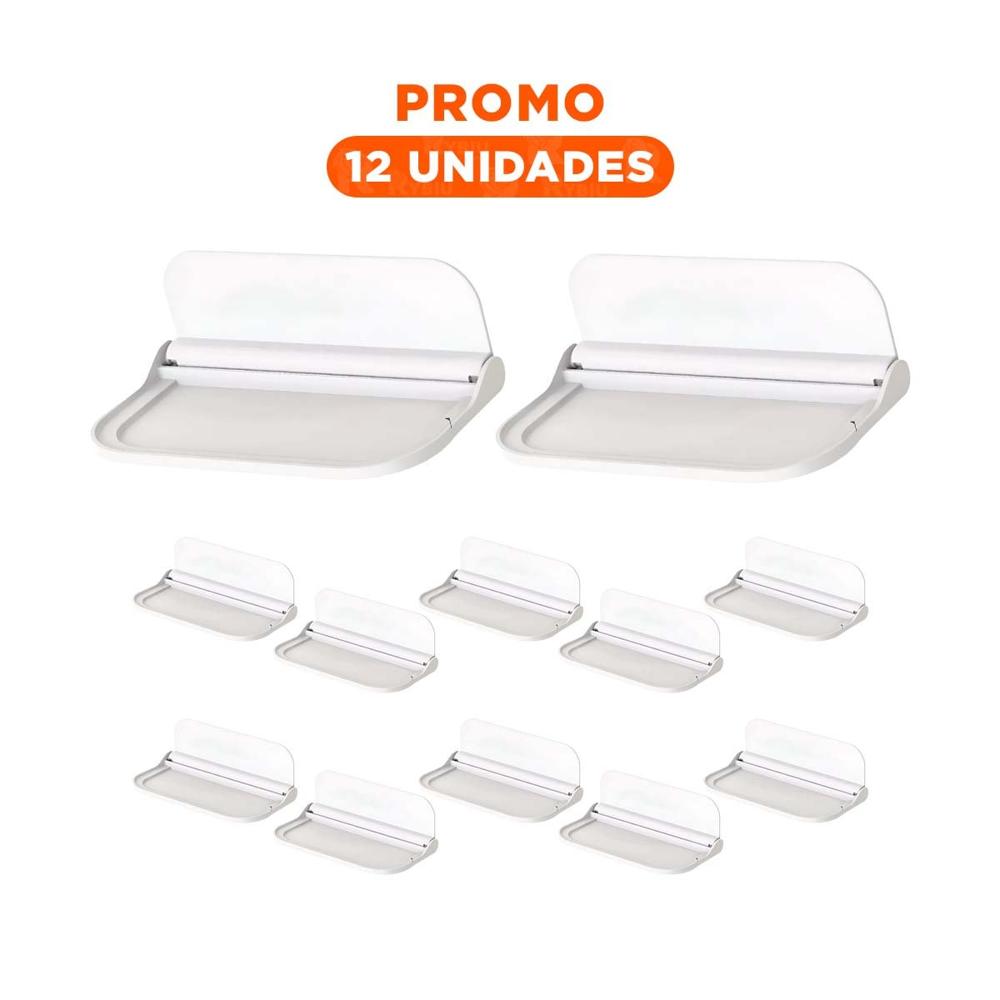 Pack12 Superficie Plegable Flotante de Pared con Base Blanca Y+Regalo Sticker