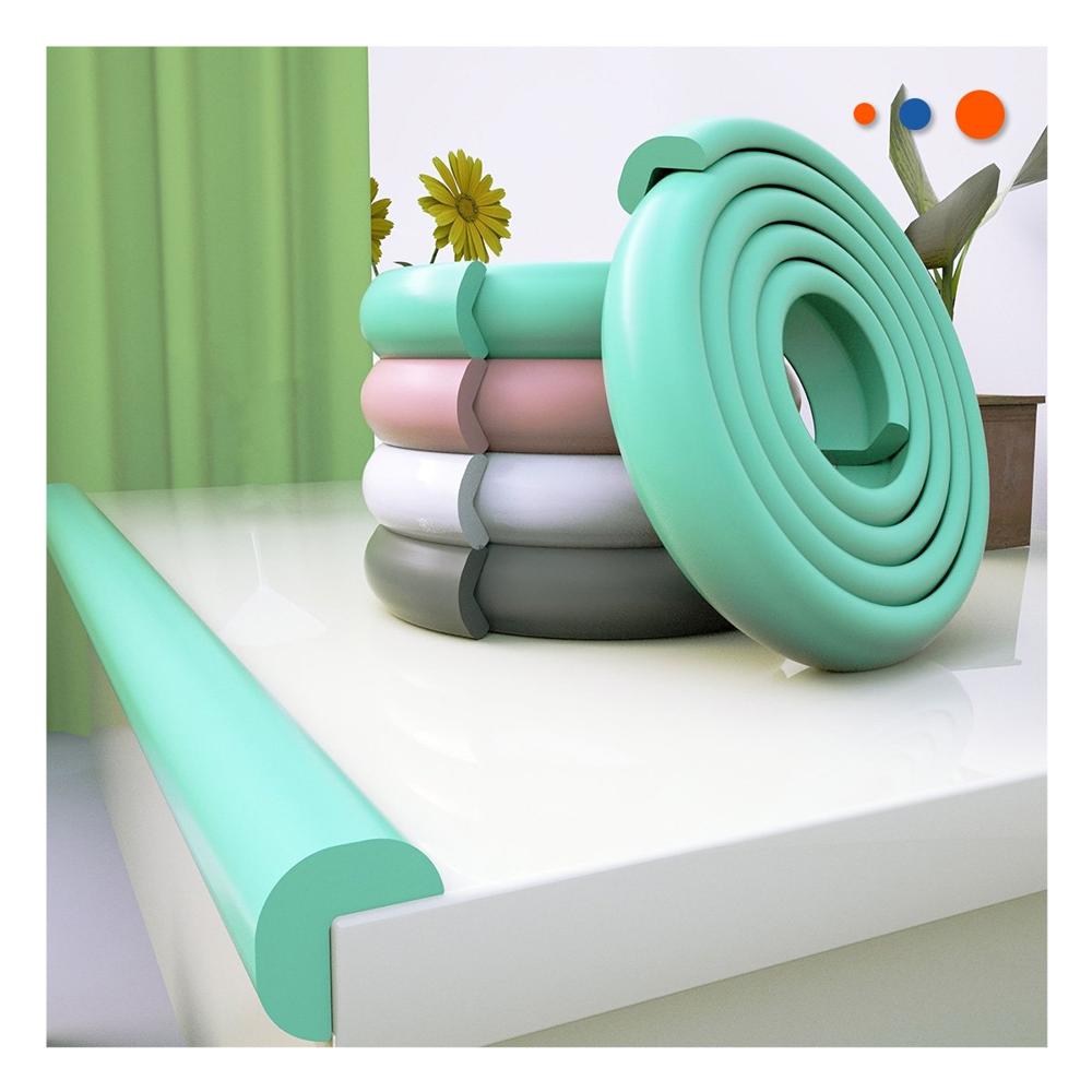 Cinta Protectora de Bordes Espuma 2 Metros Verde Agua para Esquinas Y+Papel Regalo