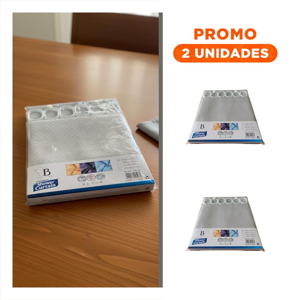 Pack2 Cortina Plomo con Patron Triangulos pensada para Ducha en 180x180cm