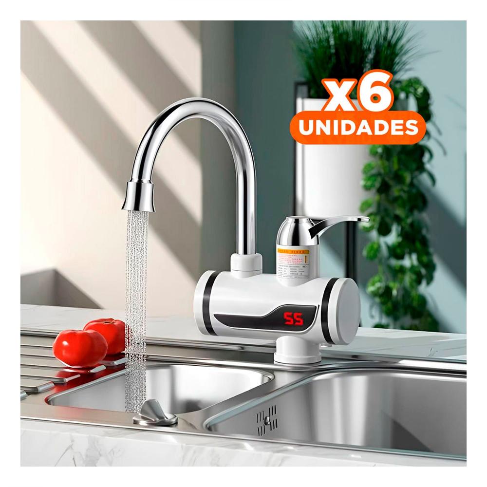 Pack6 Equipo Calentador de Agua Blanco con Moderno para Espacios Funcionales Y+Papel Regalo Pack6 Equipo Calentador de Agua Blanco con Moderno para Espacios Funcionales Y+Papel Regalo