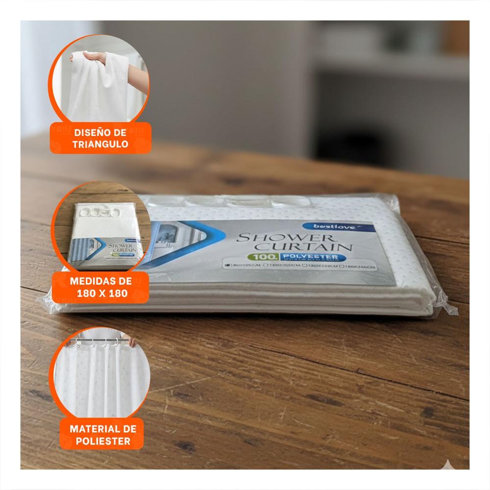 Panel con Medida 180x180cm para Ducha Blanco y Patron Triangulos Y+Post It