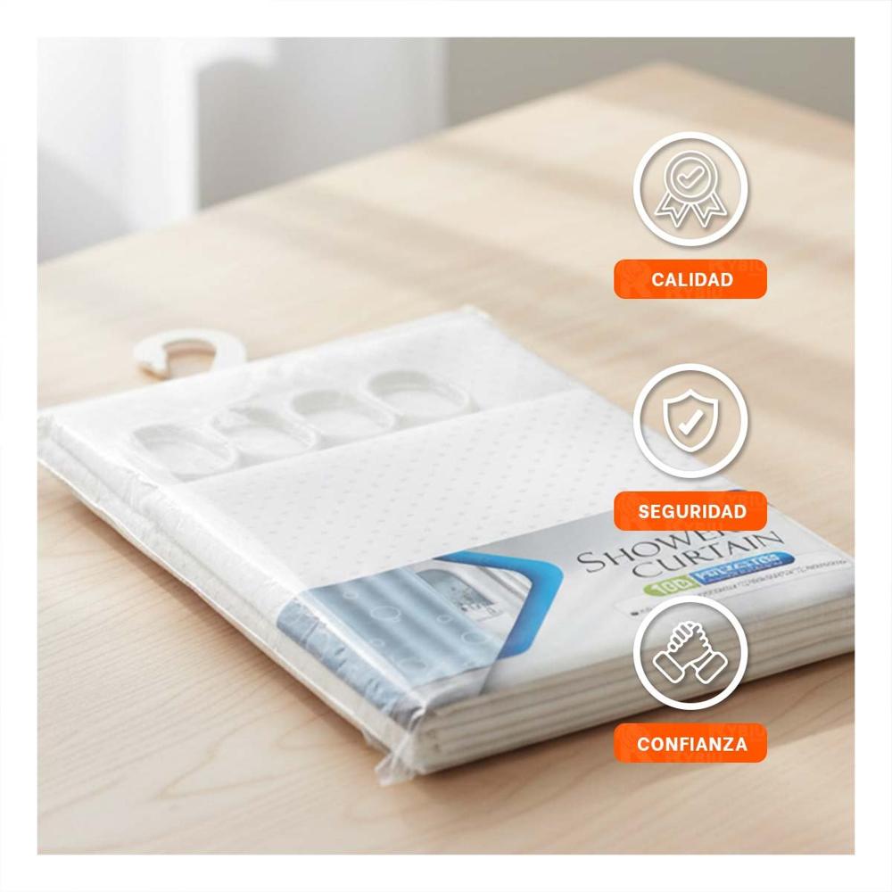 Panel para Espacio de Ducha con Patron Triangulos Color Blanco 180x180cm Y+Papel Regalo