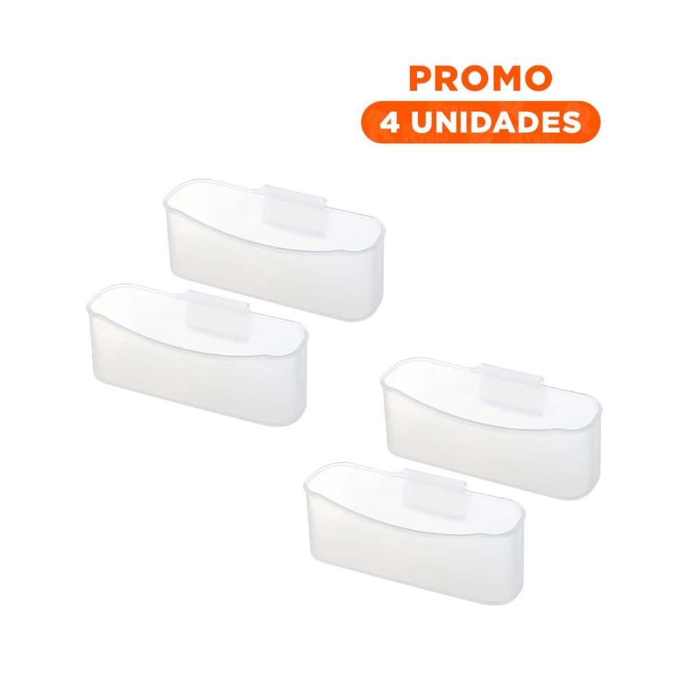 Pack4 Recipiente Transparente Organizativo Set de 4 Y+Regalo Sticker