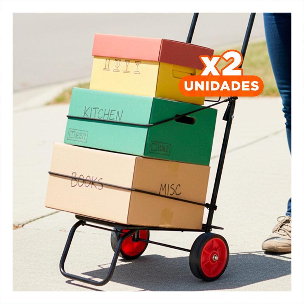 Pack2 Plataforma Movil Plegable Negro con Liga para Carga en Hogar Y+Regalo Sticker