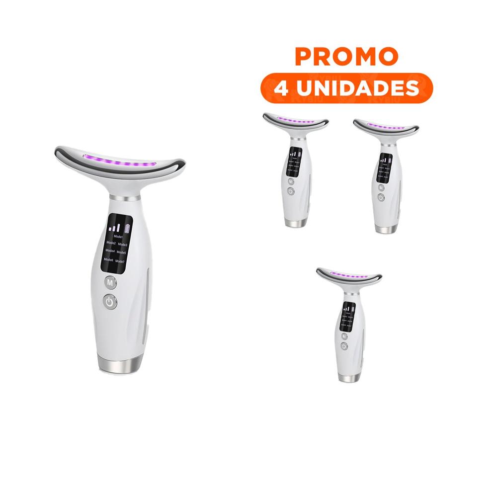 Pack4 Sistema Facial 7 Modos de Color Luz LED Blanco Cuidado Diario en Casa Y+Regalo Sticker Pack4 Sistema Facial 7 Modos de Color Luz LED Blanco Cuidado Diario en Casa Y+Regalo Sticker