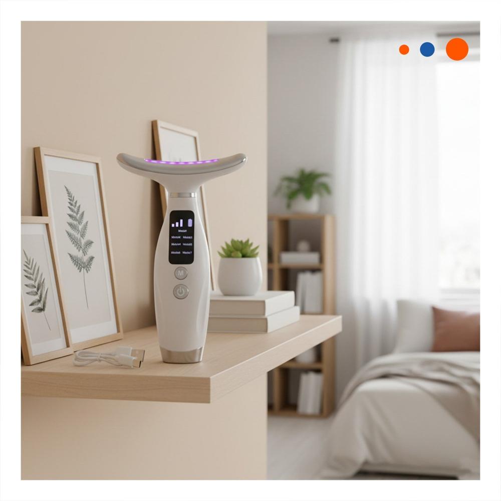 Dispositivo Facial 7 Modos de Color Cuidado Diario Blanco Recargable Y+Regalo Sticker Dispositivo Facial 7 Modos de Color Cuidado Diario Blanco Recargable Y+Regalo Sticker