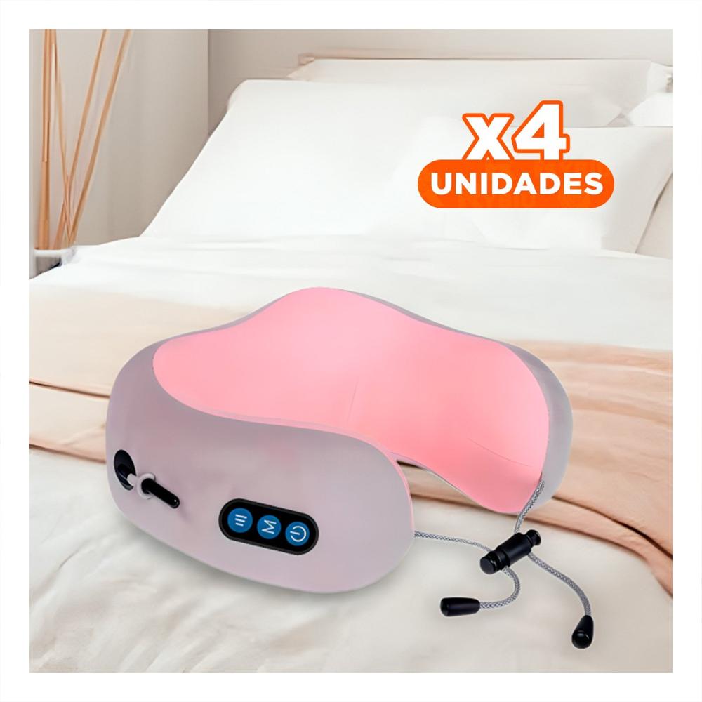 Pack4 Cojin Cervical Masajeador Electrico para Relajo Muscular Y+Papel Regalo