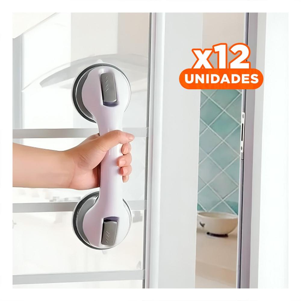 Pack12 Agarradera de Apoyo para Bano con Estructura Firme en Color Blanco