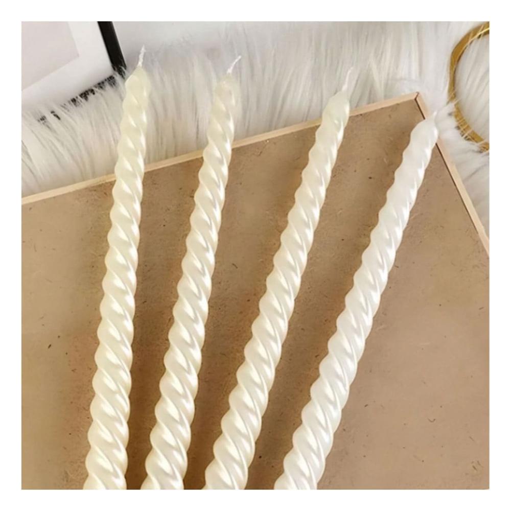 Candelas de Cera Largas con Ondas para Ambientes Calidos en Casa y Eventos Y+Papel Regalo