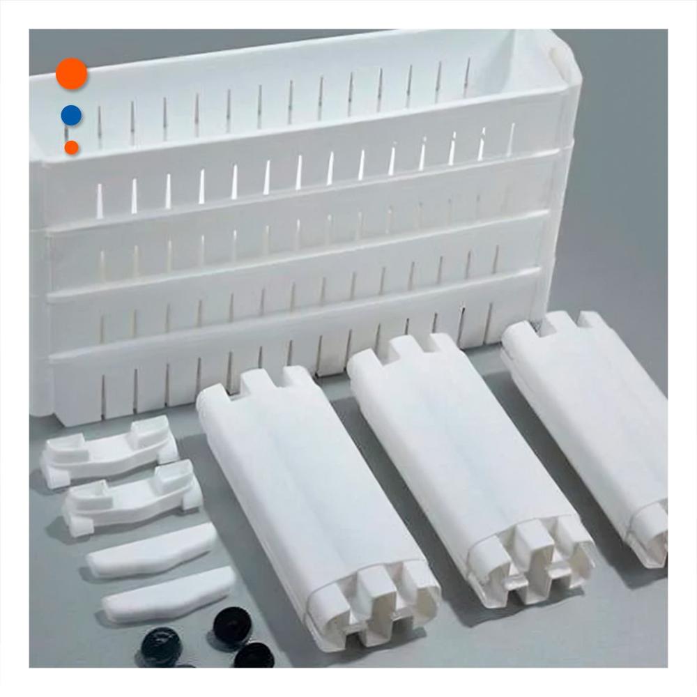Organizador Lateral Delgado De 4 Niveles con Aberturas Blanco Plastico Y+Regalo Sticker