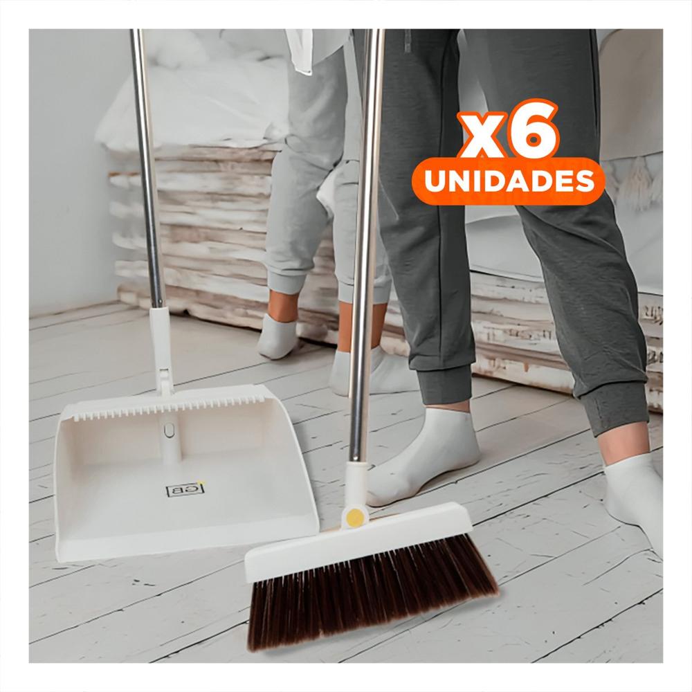 Pack6 Equipo de limpieza vertical para uso diario y mantener orden Blanco Y+Regalo Sticker