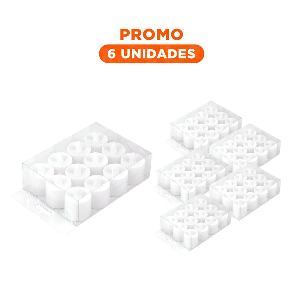 Pack6 Candelabros LED para Decoracion del Hogar con Luz Calida