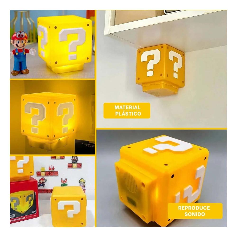 Luminaria Led con Sonido en Cubo Amarillo Inspirada en Personaje de Videojuego