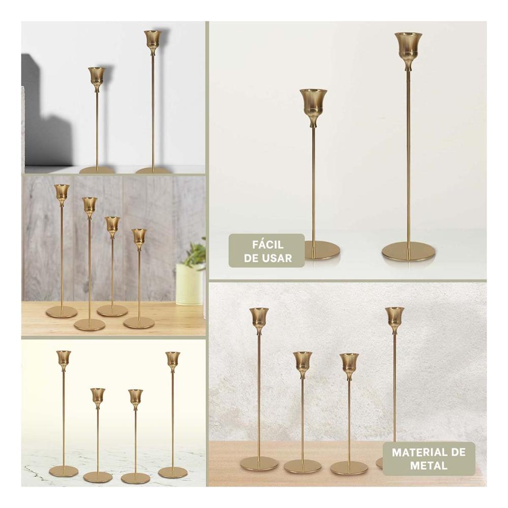 Accesorio Decorativo de Metal para Velas que Realza Espacios del Hogar