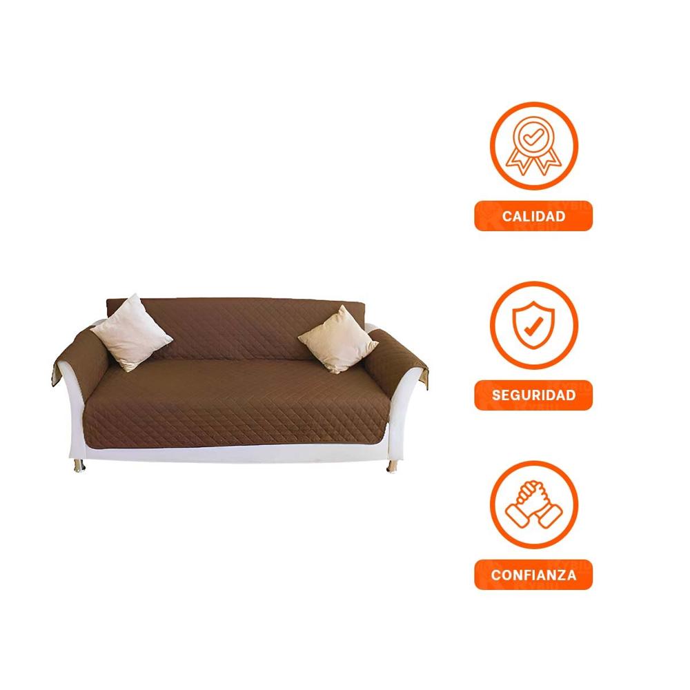 Cubierta Protectora de Superficie para Sofa Marron con Medida 130x195cm Y+Ligas Regalo