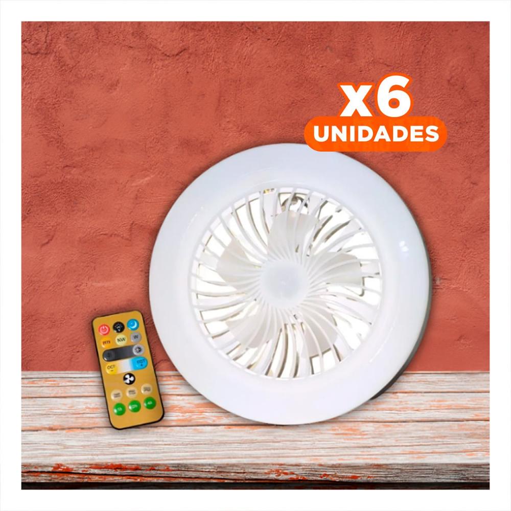 Pack6 Foco Con Control Remoto Led 30 W E27 E26 Blanco Para Sala Y Comedor Y+Regalo Sticker Pack6 Foco Con Control Remoto Led 30 W E27 E26 Blanco Para Sala Y Comedor Y+Regalo Sticker