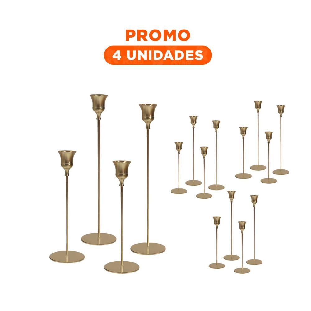 Pack4 Objeto de Metal para Velas que Aporta Detalle Visual a la Decoracion Y+Regalo Sticker
