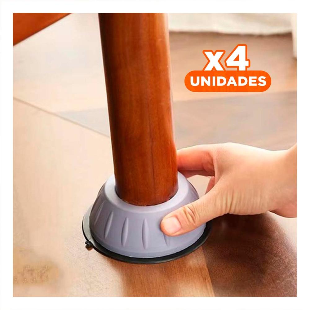 Pack4 Soporte Domestico Antivibratorio y Antideslizante en Cuatro Unidades Y+Papel Regalo