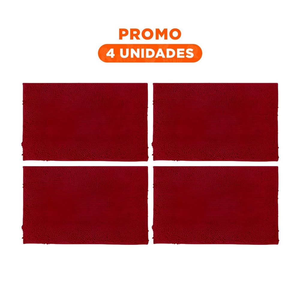 Pack4 Tapiz Rectangular Decorativo de Microfibra 40x60cm Guinda para Interior Y+Regalo Sticker