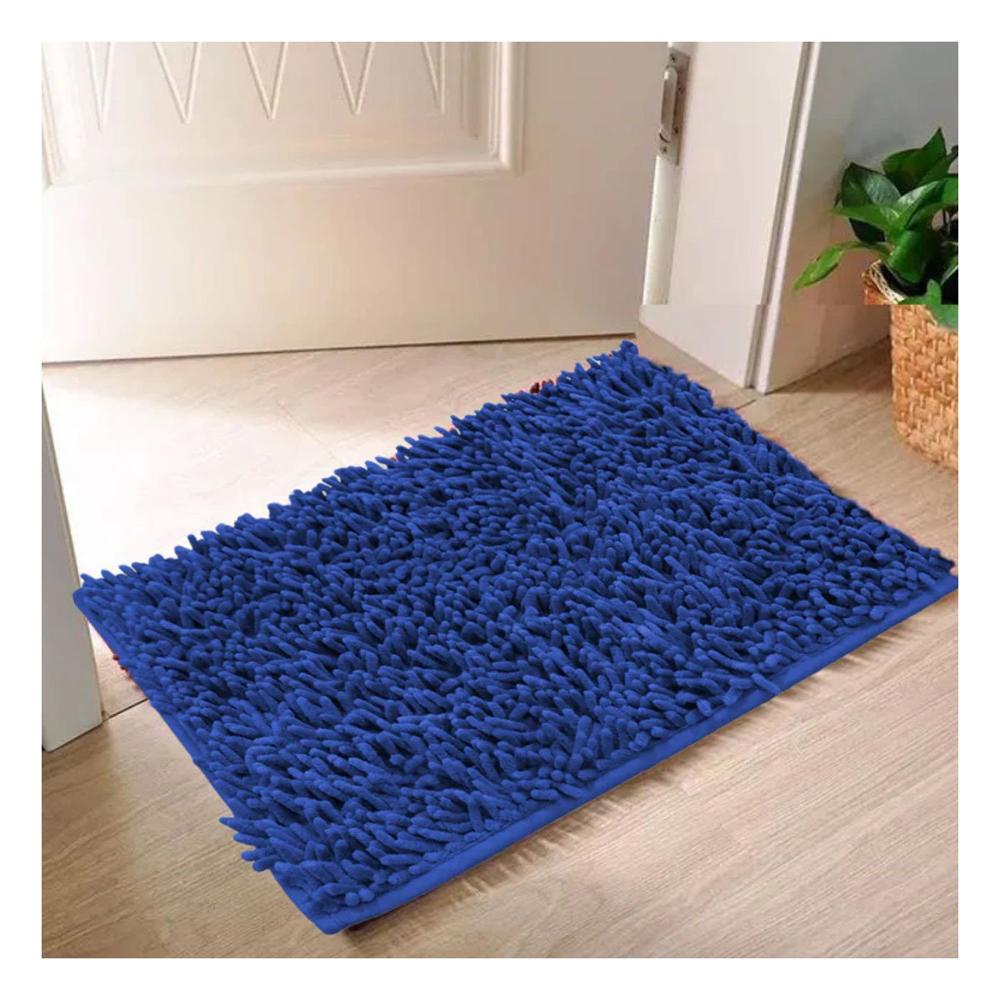 Alfombra de Piso Rectangular Microfibra 40x60cm Azul para Casa Y+Post It