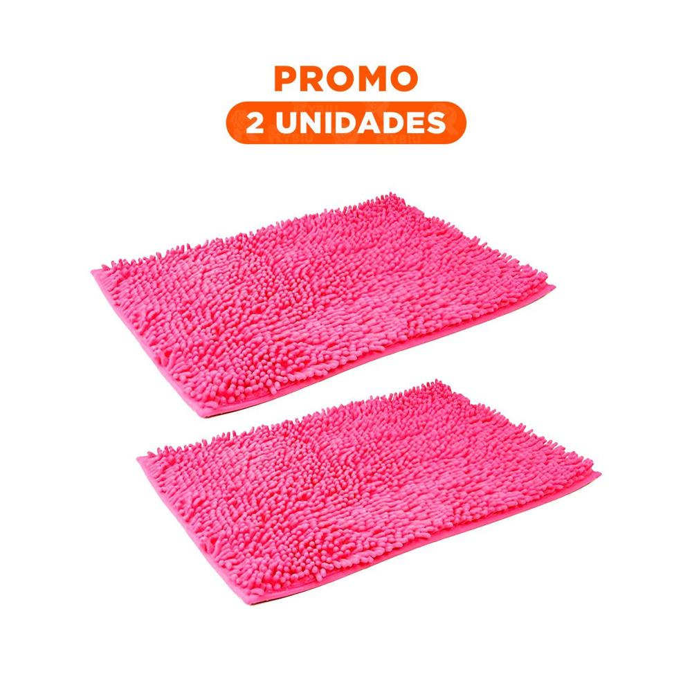 Pack2 Protector Rectangular Microfibra 40x60cm Fucsia para Bano