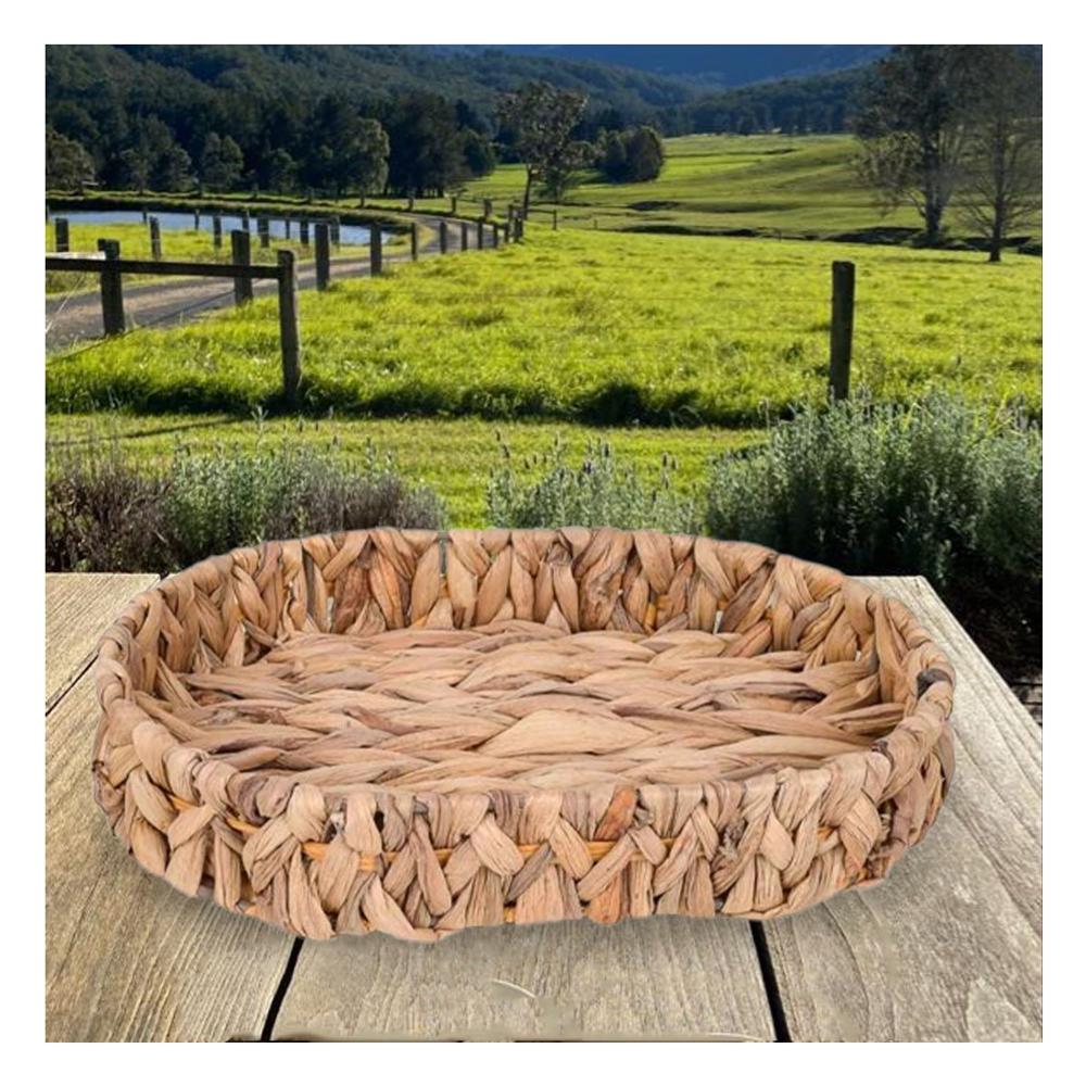 Bandeja Multifuncional Ovalada Grass 32x24x4.5cm Para Cocina Mostaza Y+Regalo Sticker