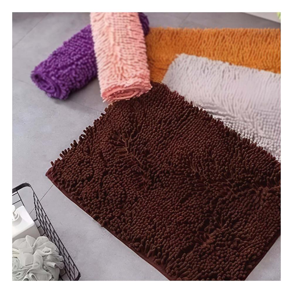 Alfombrilla Rectangular Suave Microfibra 40x60cm Marron para Interior Y+Post It