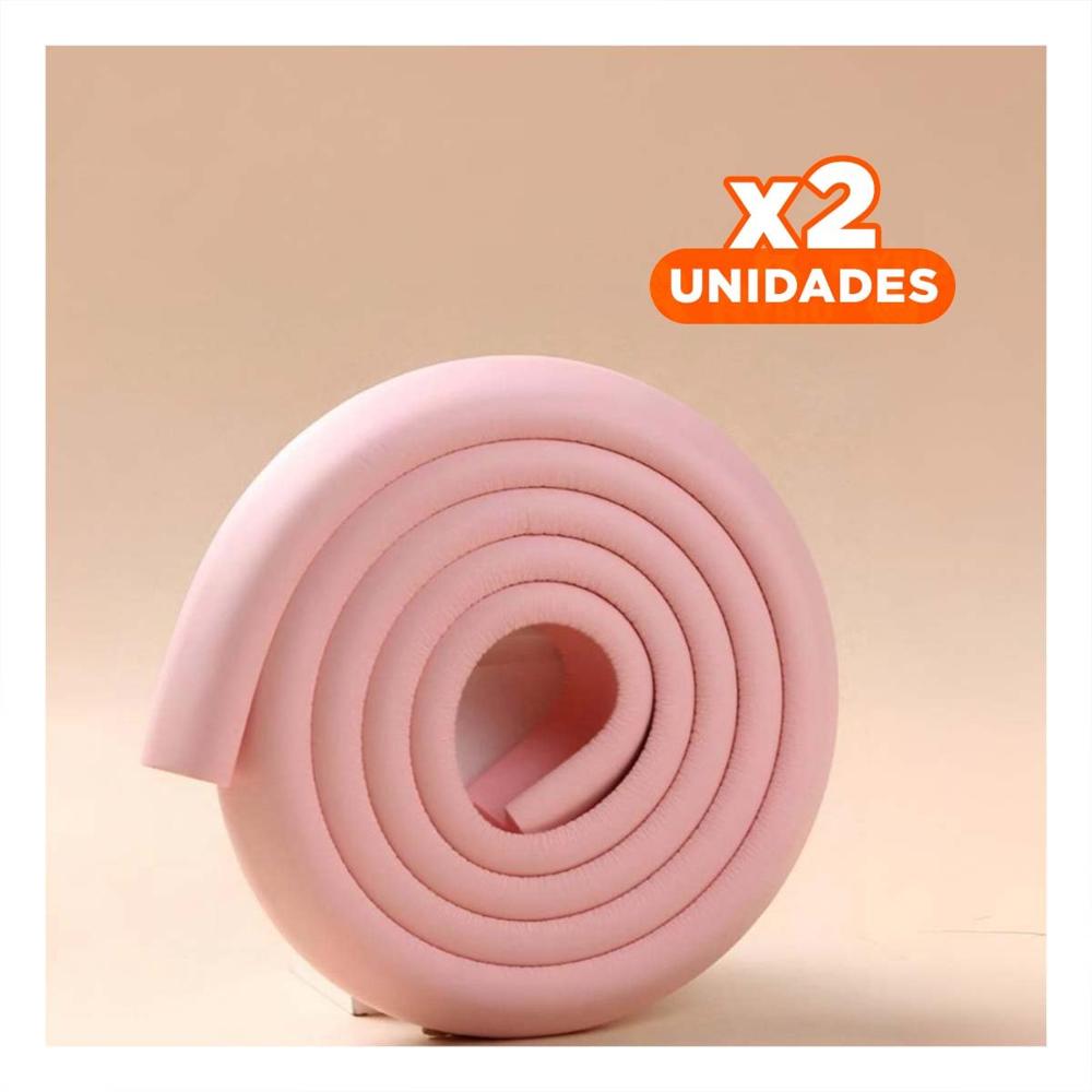 Pack2 Cobertura Esquina de Espuma Resistente para Bordes de Muebles Rosa Y+Regalo Sticker