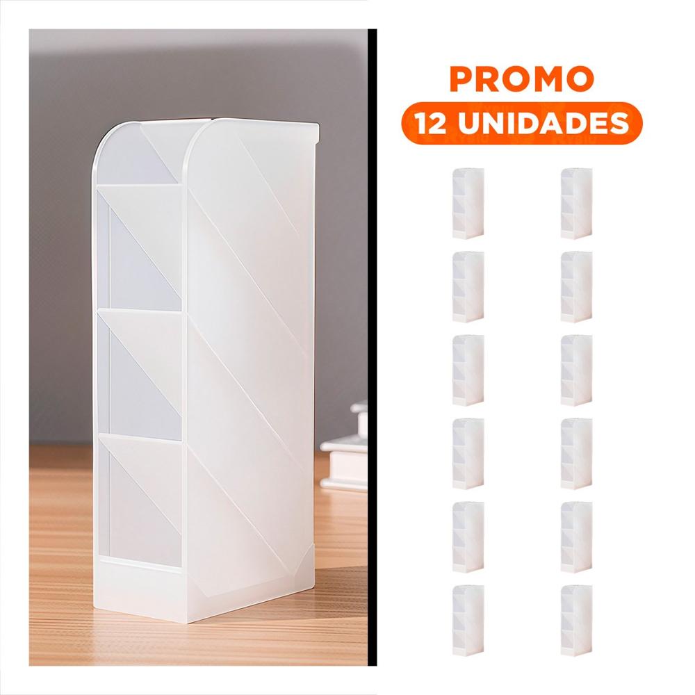 Pack12 Estructura con Distribucion Abierta y Color Blanco Transparente Y+Regalo Sticker