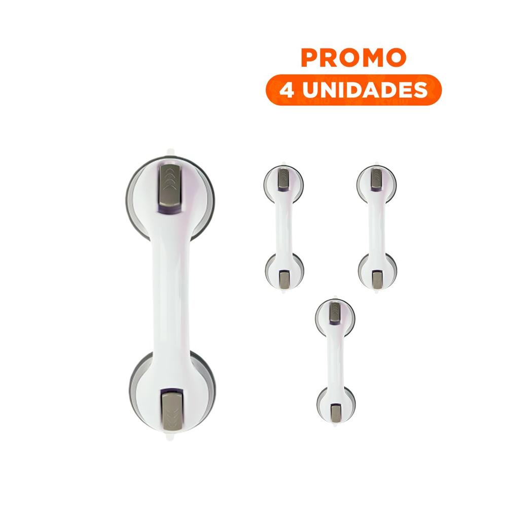 Pack4 Soporte de Seguridad para Bano con Agarre Estable en Color Blanco Y+Regalo Sticker