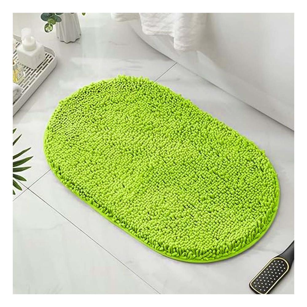 Tapete Ovalado Suave de Microfibra 40x60cm Verde limon para Interior Y+Post It