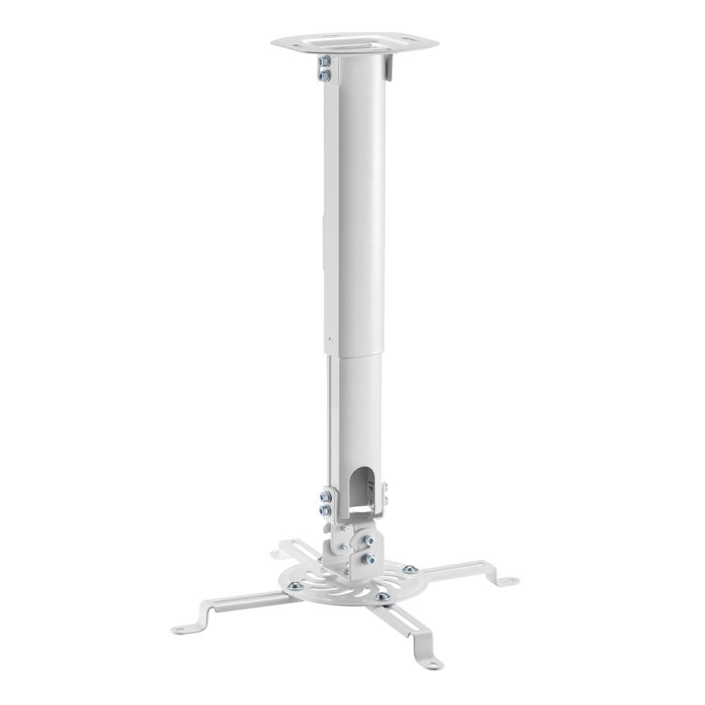 SOPORTE PARA PROYECTOR MULTIMEDIA REGULABLE HASTA 58 CM DE TECHO COLOR BLANCO