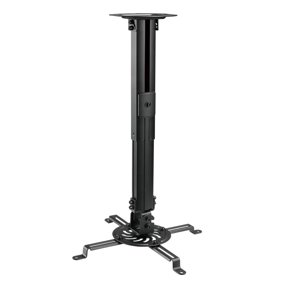 SOPORTE PARA PROYECTOR MULTIMEDIA REGULABLE HASTA 58 CM DE TECHO COLOR NEGRO