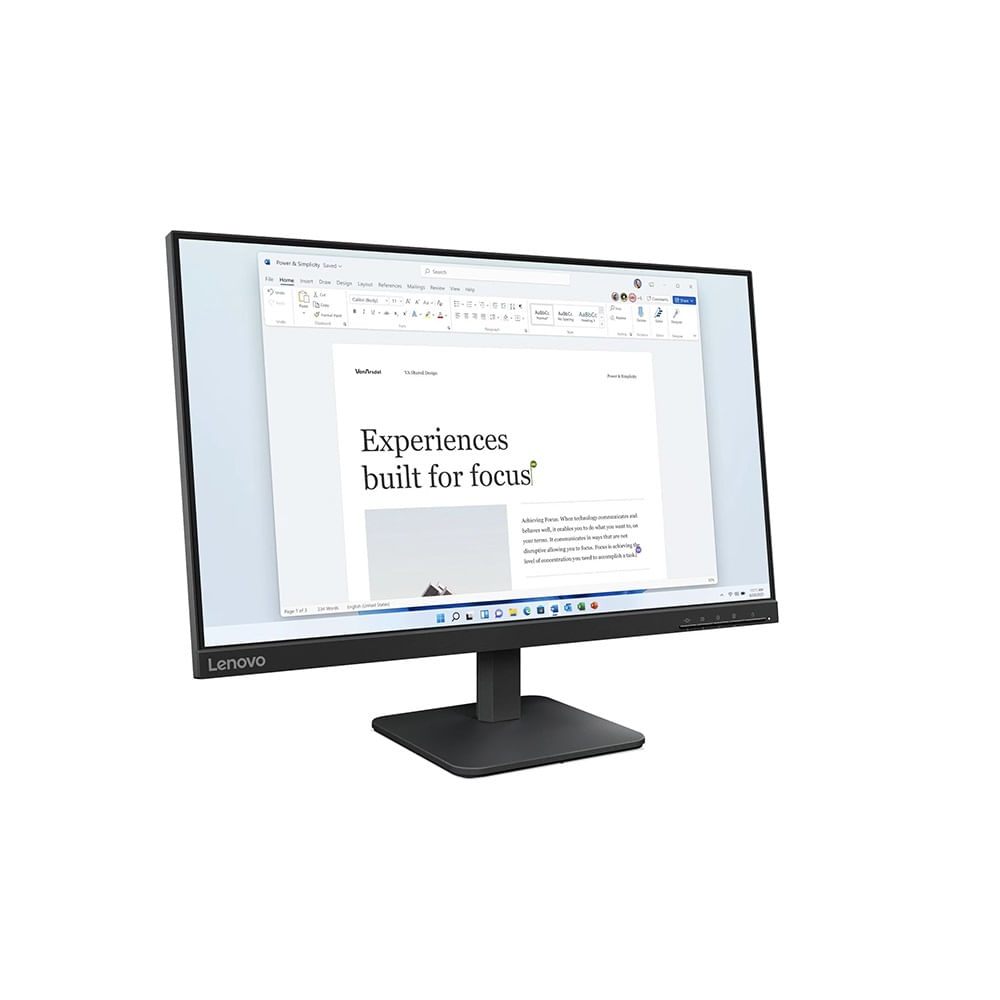 Monitor Lenovo L24-4e 23.8 Pulgadas 1920 x 1080 WLED FHD IPS HDMI VGA