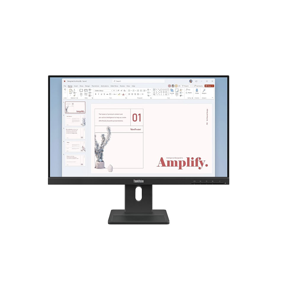 Monitor Lenovo ThinkVision E24-40 23.8 Pulg WLED FHD IPS HDMI DP VGA Parlantes 2Wx2